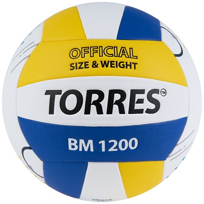 Мяч волейбольный TORRES BM1200, микрофибра, размер 5 39520 - фото 1394923