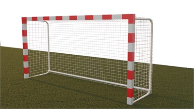 Ворота гандбол - минифутбол 3x2x1 алюминиевый профиль 80х80 свободностоящие (КРАСНЫЙ) ОС-10519 - фото 1397172