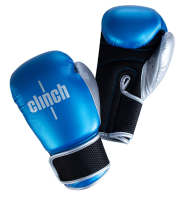 ПЕРЧАТКИ БОКСЕРСКИЕ CLINCH KIDS СИНЕ-СЕРЕБРИСТЫЕ 02204 - фото 1400765