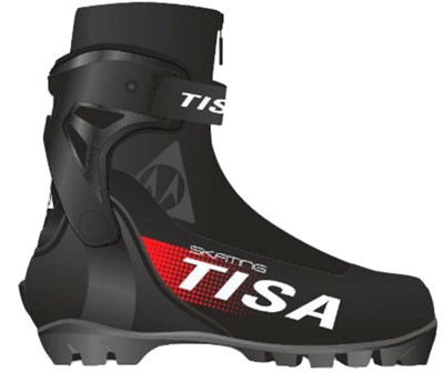 Лыжные ботинки TISA NNN Skate (S85122) (черный/красный) 0282301 - фото 1405168