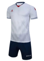 Форма футбольная взрослая KELME (бело-т.синий) 01721 - фото 1405467