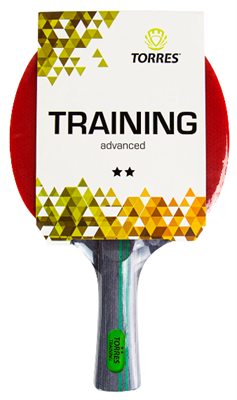 Ракетка для настольного тенниса TORRES Training 2* 0282042 - фото 1405936
