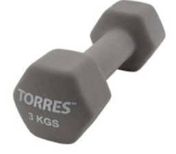 Гантель TORRES 3 кг (неопрен) 02463 - фото 1406003