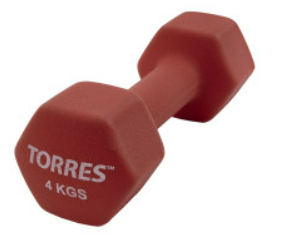 Гантель TORRES 4 кг (неопрен) 02464 - фото 1406021