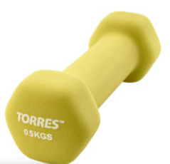 Гантель TORRES 0,5 кг (неопрен) 02459 - фото 1406062
