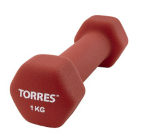 Гантель TORRES 1 кг (неопрен) 02460 - фото 1406076
