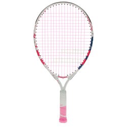 Ракетка б/т дет. BABOLAT B`FLY 21, для 5-7 лет, алюминий, со струнами, бел-роз-син 026387 - фото 1406264