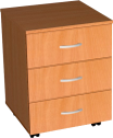 Тумба с 3-мя ящиками (на ножках/на колесах) 025789 - фото 1406664