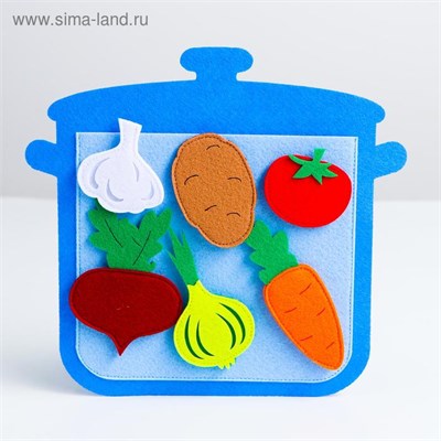 Развивающая игра "Кастрюля с овощами" 0282692 - фото 1408299