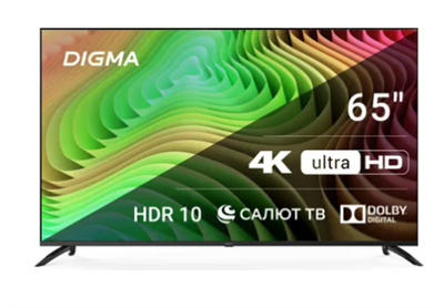 65" Телевизор Digma DM-LED65UBB40, 4K Ultra HD eXSY7rEtgUjIC-8smMexD3 - фото 1408775