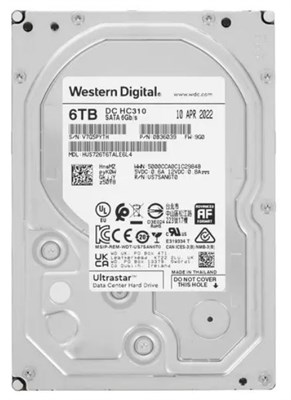 6 ТБ Жесткий диск WD Ultrastar DC HC310 [0B36039] 0282168 - фото 1409275