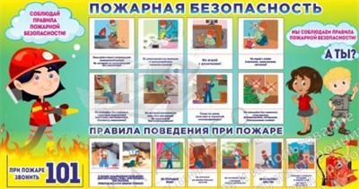 Стенд "Пожарная безопасность" 1.5х0.8 02829613 - фото 1409568