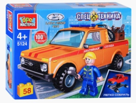 Конструктор LADA 4x4 Пикап: Техпомощь, 58 дет. 0280328 - фото 1409861