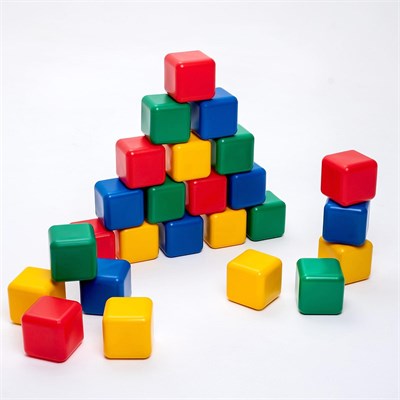 Набор цветных кубиков, 25 штук, 12 × 12 см 02829114 - фото 1409931