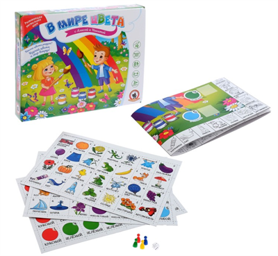 Настольная игра «В мире цвета с Алисой и Никитой» 02829792 - фото 1410098