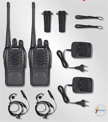 Комплект раций Baofeng BF-888s, 2 шт, черные, Type C. qRTJRP1dgaUi3vbvttkkG0 - фото 1410783