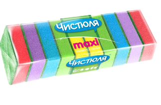 Губка "Чистюля" с чистящим абразивным слоем (10 шт.) 0280238 - фото 1411581