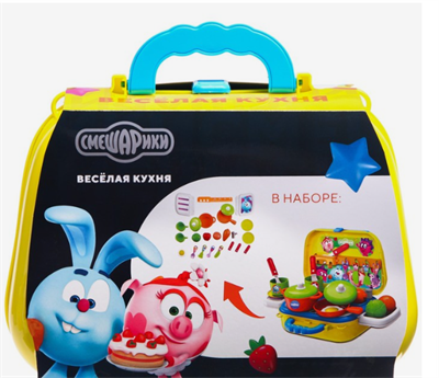 Игровой набор «Весёлая кухня», Смешарики, с аксессуарами, в сумке 0283096098 - фото 1411941