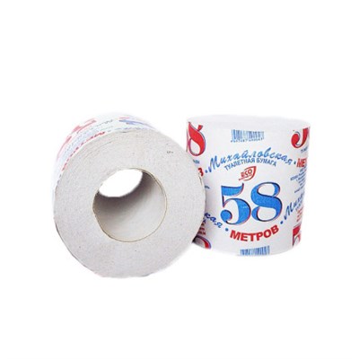 Туалетная бумага Михайловская 58м,однослойная 026226 - фото 1412065
