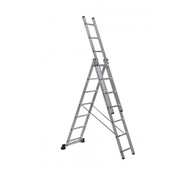 Алюминиевая трехсекционная лестница Scala 3х7 0280321 - фото 1412629