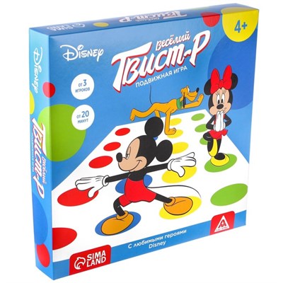 Подвижная игра «Твист-р Дисней» напольная с фантами, 6+ 0280273 - фото 1412748