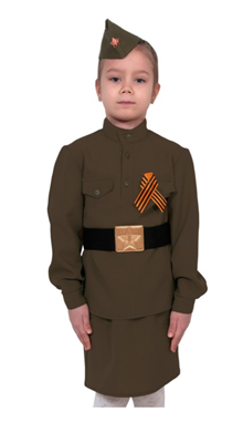 Костюм «Солдаточка» рост 116–122 см . 122-128 см. 0282215 - фото 1413997
