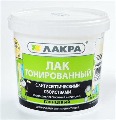 Лак тонированный антисептический «Лакра», бесцветный, 0.9 кг 1FzdzuS-iDFvMtnQ-IM6b2 - фото 1414045