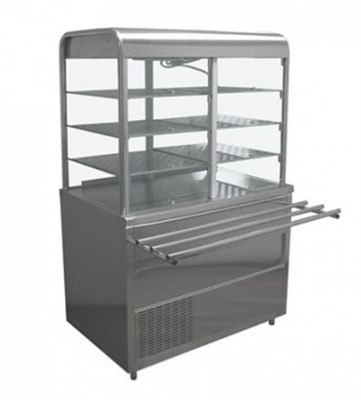 Стол охлаждаемый с витриной Лира-Профи СОЭП-В/ЛП-02 R290 ((1120х705(1030)х1700(1720) мм, нерж.сталь. 220В) 0282004 - фото 1416140