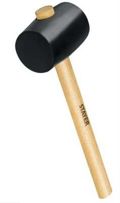Чёрная резиновая киянка STAYER 340 г 20505-55 0282436