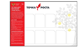 Точка роста стенд с 10 карманами А4 размер 1600 х 900 пластик 5 мм 02829241