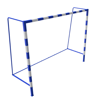 ВОРОТА ДЛЯ ГАНДБОЛА И МИНИФУТБОЛА (3,0Х2,0Х1,0М ПРОФ.ТРУБА 60Х60ММ) ЗАКРЕПЛЕННЫЕ В УСТАНОВОЧНЫХ ГИЛЬЗАХ БЕЗ СЕТКИ С РАЗМЕТКОЙ 027583