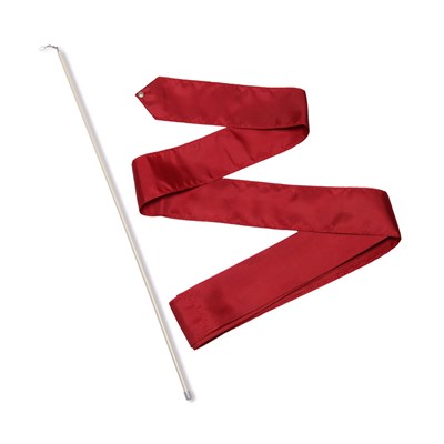 Лента гимнастическая с палочкой 56см, СЕ6-V, дл.6м, пластик, металл, полиэстер, бордовый СЕ6-V