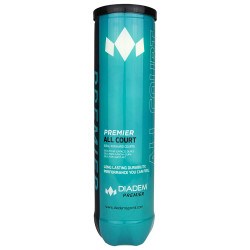 Мяч теннисный DIADEM Premier All Court 4B, уп. 4шт, одобр.ITF, фетр,желт 026452