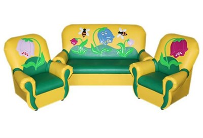 «Сказка» комплект детской мягкой мебели Доктор и звери желто-зеленый 0281086