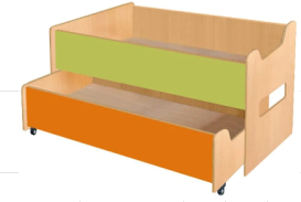 КРОВАТЬ 2-Х ЯРУСНАЯ ВЫКАТНАЯ С ВЫРЕЗОМ 2 00802