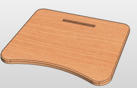 Столешница одноместная с эргономичным вырезом 02830962818