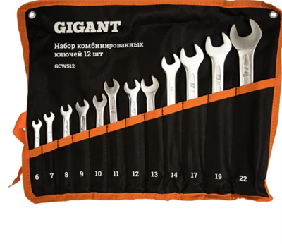 Набор комбинированных ключей 12 штук Gigant GCWS12/1 02830309