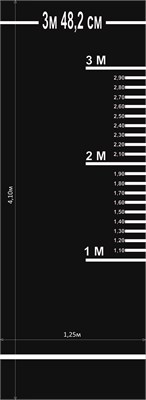 Дорожка для прыжков в длину с места, для сдачи нормативов  (черная) ОС-07128