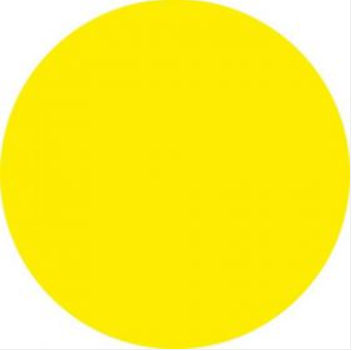 Наклейка предупреждающая "Круг" 200мм. Желтая 0282730