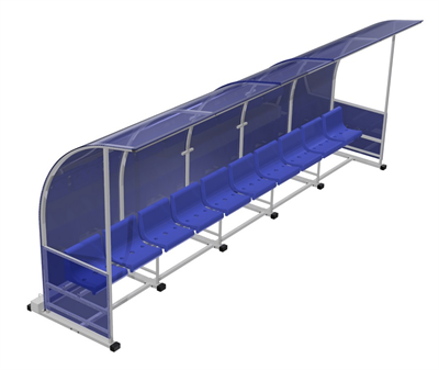 Скамейка для запасных игроков, на 10 мест с козырьком мобильная aNe7p7Cxjl8wN23k5zTAy3