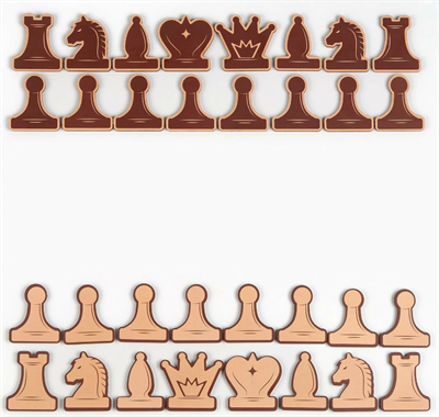 Набор магнитных фигур для демонстрационных шахмат, 32 шт, 5 х 4 см 0282266