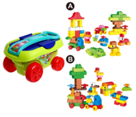 Конструктор «Забавные животные», в тележке, 95 деталей 01081