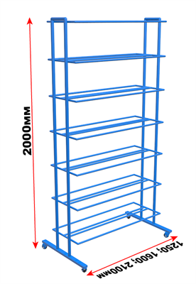 Стеллаж для мячей двухсторонний 9.306.0 (ширина 1250 мм (на 56 шт.)) JsVrX0QZilLF-kb7UNiog3