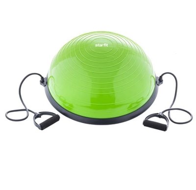 Полусфера "BOSU" GB-501 с эспандерами, с насосом, зеленый 027925 - фото 1417816