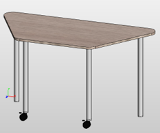 Стол модульный трапеция с регулировкой по высоте (р.гр.4-6) 1200x600x640-760 02830962850