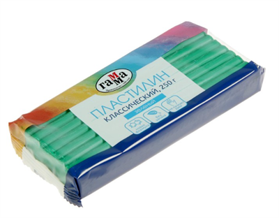 Пластилин 250 г, "Гамма" Классический, зелёный 02829319