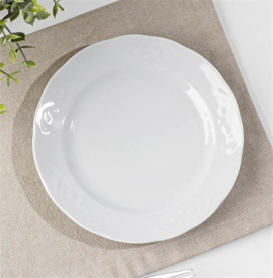 Тарелка «Надежда», d=17,5 см, белая, фарфор 026300