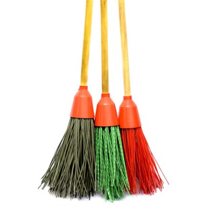 Метла пластиковая круглая с черенком Усиленная 1 шт. 026229