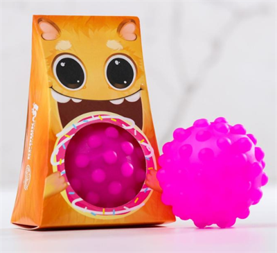 Развивающий, массажный, рельефный мячик «Рыжий монстрик» 026572