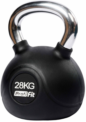 Гиря обрезиненная с хромированной ручкой 28 кг 02129